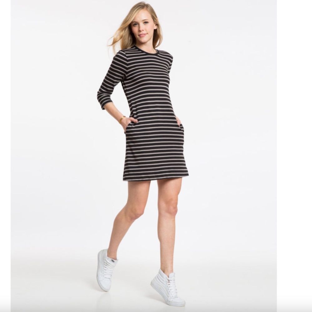 Marine Layer Striped Black and White Mini Dress